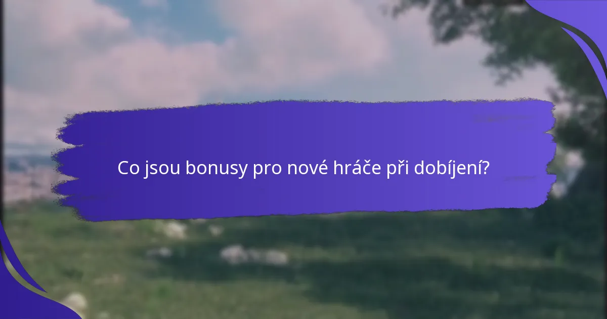 Jaké typy bonusů při dobíjení jsou k dispozici pro nové hráče?