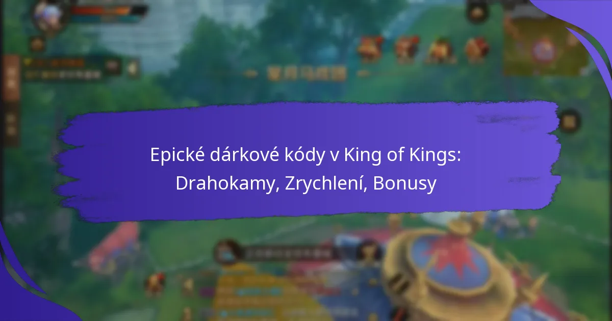 Epické dárkové kódy v King of Kings: Drahokamy, Zrychlení, Bonusy