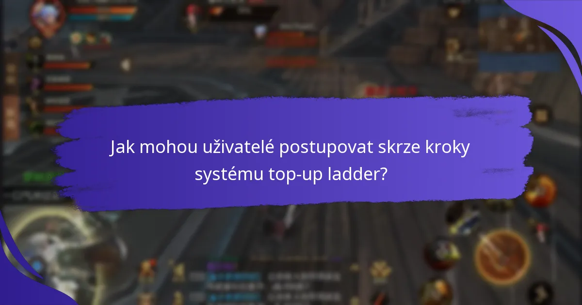 Jak mohou uživatelé postupovat skrze kroky systému top-up ladder?
